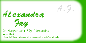 alexandra fay business card