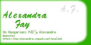 alexandra fay business card